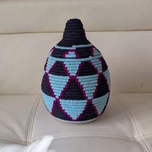 Handwoven Moroccan Berber Basket With Lid